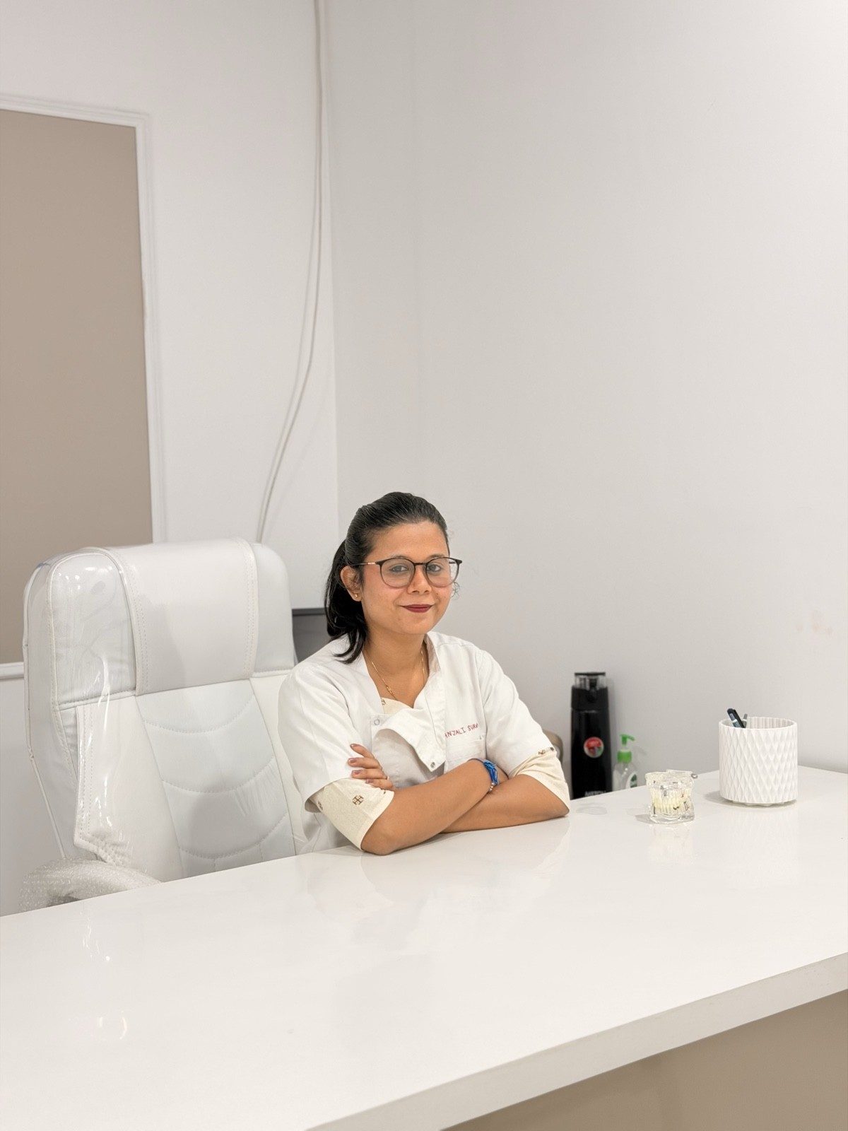 Dr. Anjali Surana Garg at her consultation desk